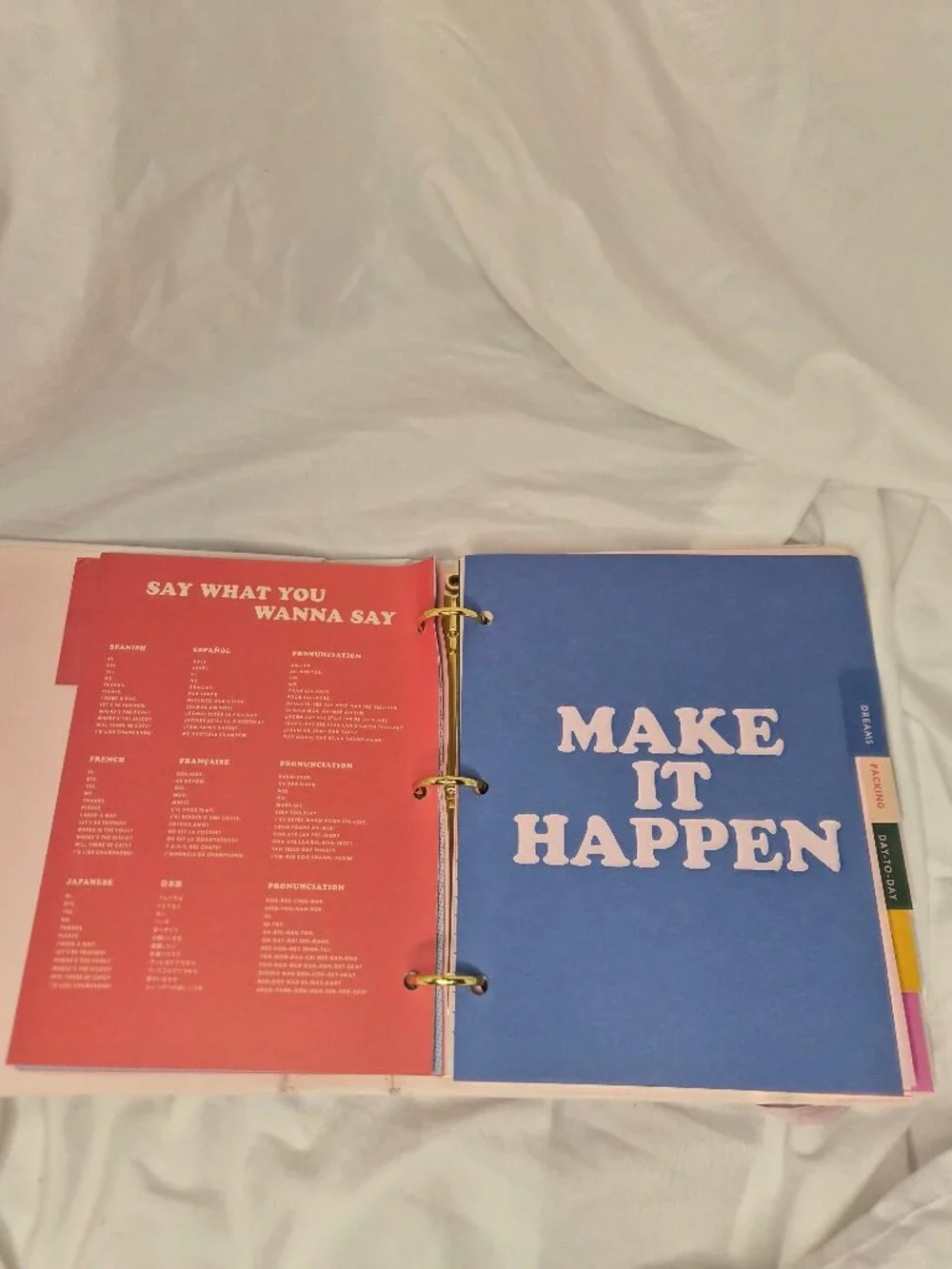 ban.do Travel Planner Binder Pink - Travel Organizer Journal